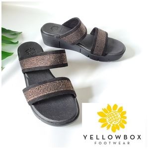 Yellow Box Fresco Platform Cushioned Slip-on Sandals Sz 6